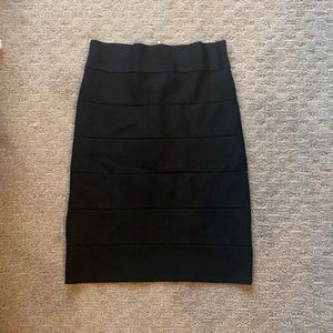 Bebe black band pencil skirt